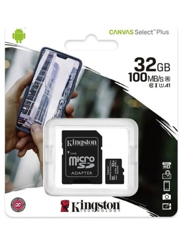 Флеш карта microSDHC 32Gb Class10 Kingston SDCS2/32GB Canvas Select Plus + adapter