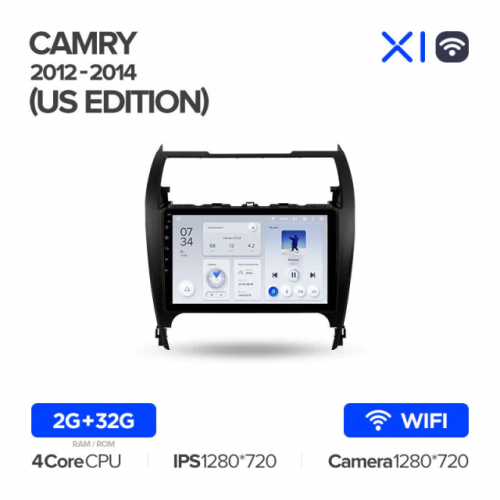 Штатная магнитола Teyes X1 Wi-Fi Toyota Camry 7 XV50 XV55 Америка 2011-2014