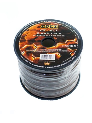 Провод силовой EDGE EDC-PC888 TINNED OFC 8AWG БЕЛЫЙ (1метр)