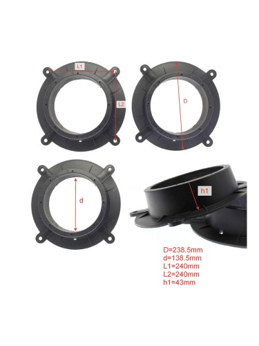 Подиум Mazda 2012+ пластик средняя жесткость 6,5"(16см), высота 4,3см (пара) фронт