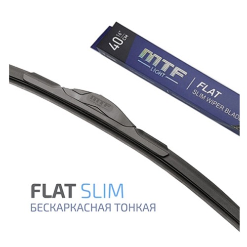 Щетка стеклоочистителя MTF Light Flat Slim 600мм / 24" бескаркасная, резина Fukoku, графит (1шт)