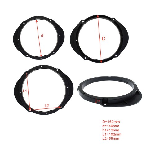 Подиум Mazda пластик простые 6,5&quot;(16см), высота 1,2см (пара)