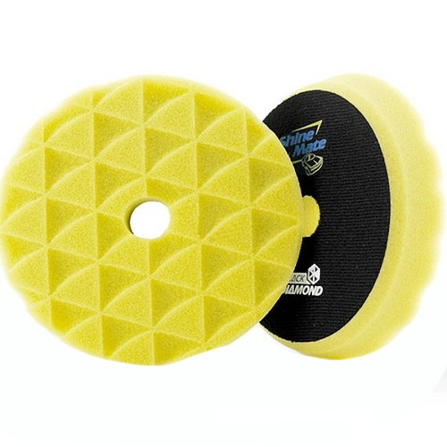Shine Mate - полировальный круг диамонд (с сотами) полутвердый 178х25мм, желтый
