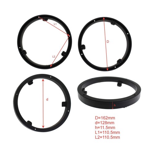 Подиум Mitsubishi 2007+ пластик простые 6,5&quot;(16см), высота 1,15см (пара) фронт