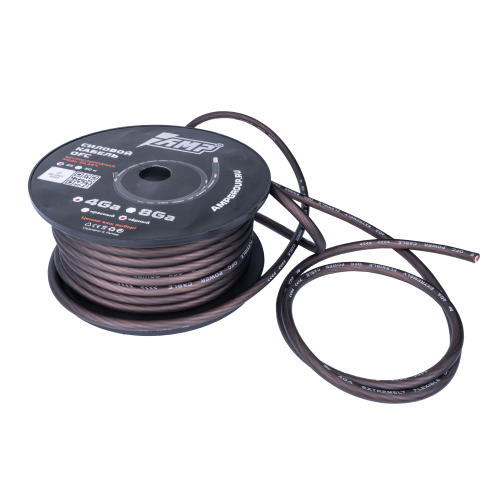 Кабель силовой AMP PRO 4Ga OFC Extremely flexible Черный медь (1метр)