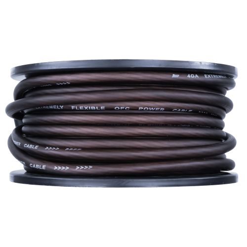 Кабель силовой AMP PRO 4Ga OFC Extremely flexible Черный медь (1метр)