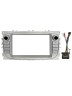 Рамка для установки магнитолы Ford Mondeo 2007-2015, Focus 2007-2012 7" (7001) серебристая