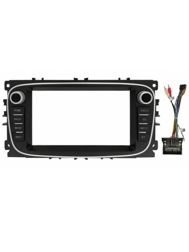 Рамка для установки магнитолы Ford Mondeo 2007 -2015, Focus 2007-2012 7" (7001) черный