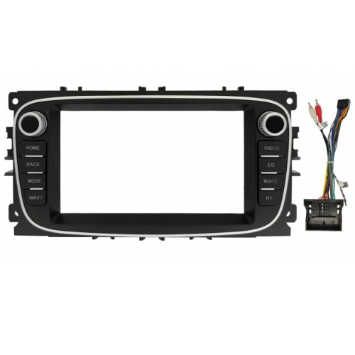 Рамка для установки магнитолы Ford Mondeo 2007 -2015, Focus 2007-2012 7" (7001) черный
