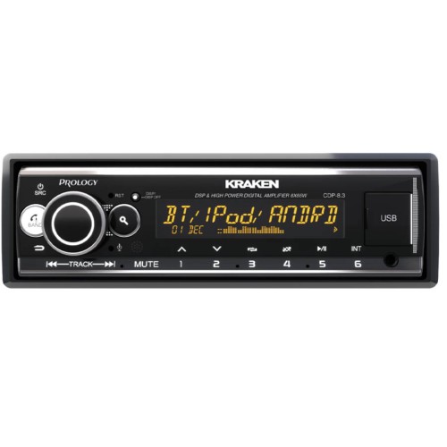 Магнитола (головное устройство) 1Din Prology CDP-8.3 KRAKEN FM/USB/BT ресивер с DSP процессором