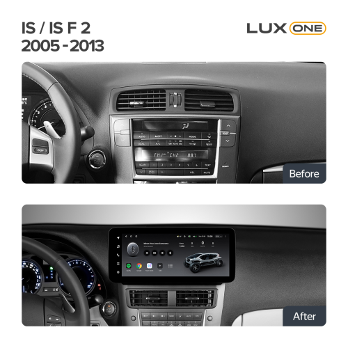Установочный комплект Teyes Тиайс LUX ONE для Lexus IS F 200D 220D 250 250C 300 350 350C 2 XE20 2005-2013 12.3″