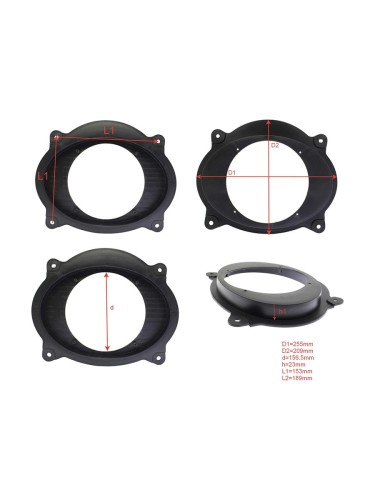 Подиум Toyota Camry 2006-2012 пластик простые 6,5"(16см), высота 2,3см (комплект) фронт