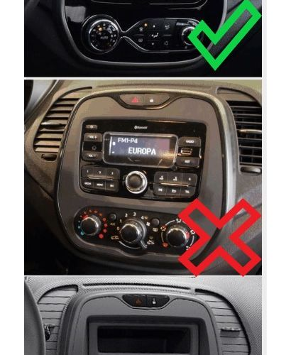 Рамка для установки в Renault Kaptur 2015+ 9" дисплея Авто с климат-контролем