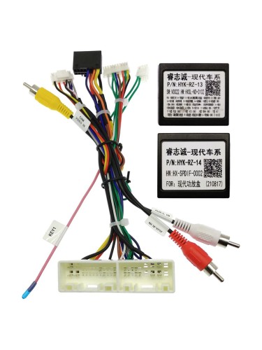 Комплект проводов для установки в Hyundai IX45 2012 - 2019 (основ, ант, CAN, CAM, AMP)