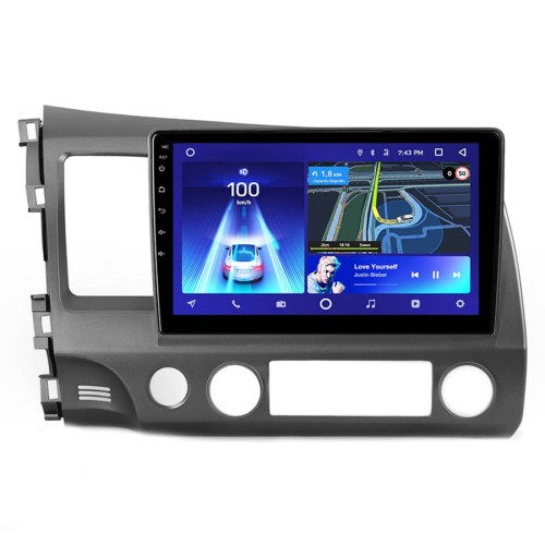Штатная магнитола Teyes X1 Wi-Fi + 4G Honda Civic 8 FK FN FD 2005-2012 10.2" (2+32Gb)