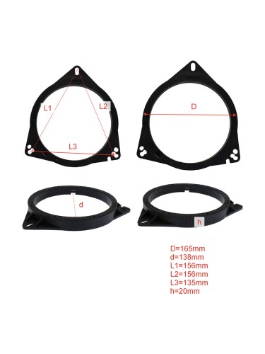 Подиум Toyota,Nissan,Renault,Lada пластик жесткий 6,5"(16см), высота 2см (пара)