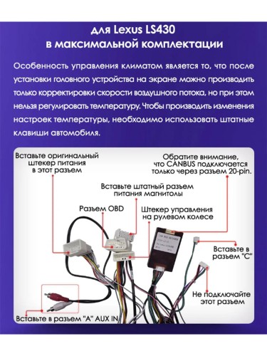 Установочный комплект Teyes для Lexus LS430 XF30 / Toyota Celsior XF30 2000-2006 9" (F2) авто с цветным экраном на штатном ГУ